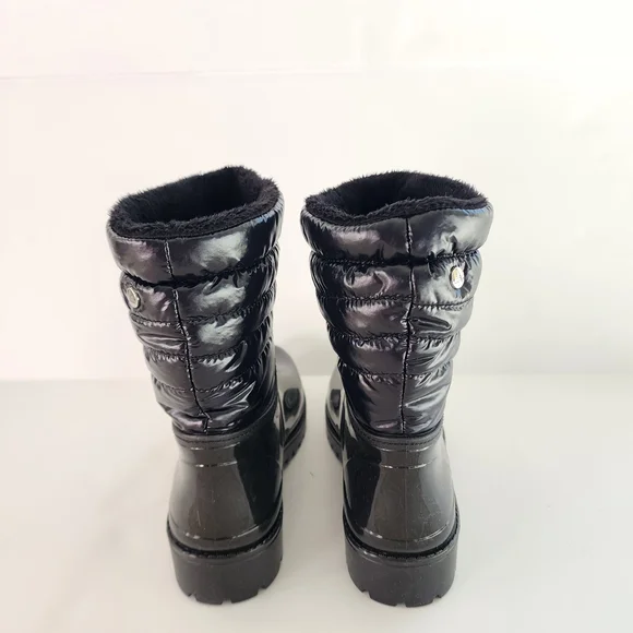 Aldo Glossy Warm‎ Black Winter Boots - Picture 2 of 6